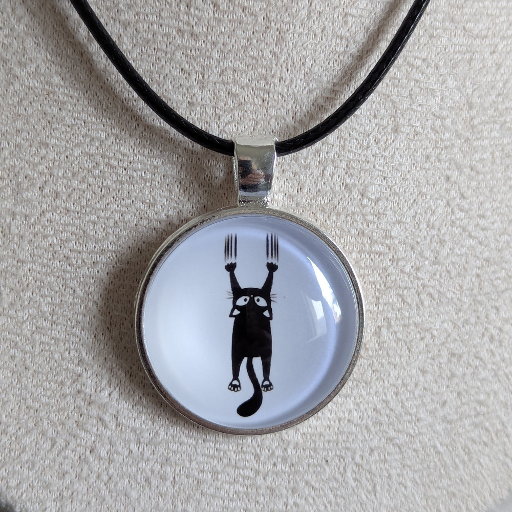 Black Cat Pendant Necklace